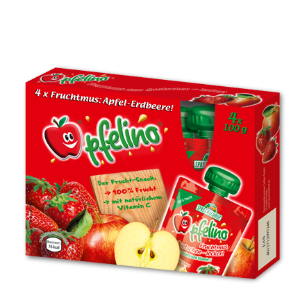 pfelino Apfel-Erdbeere Multipack